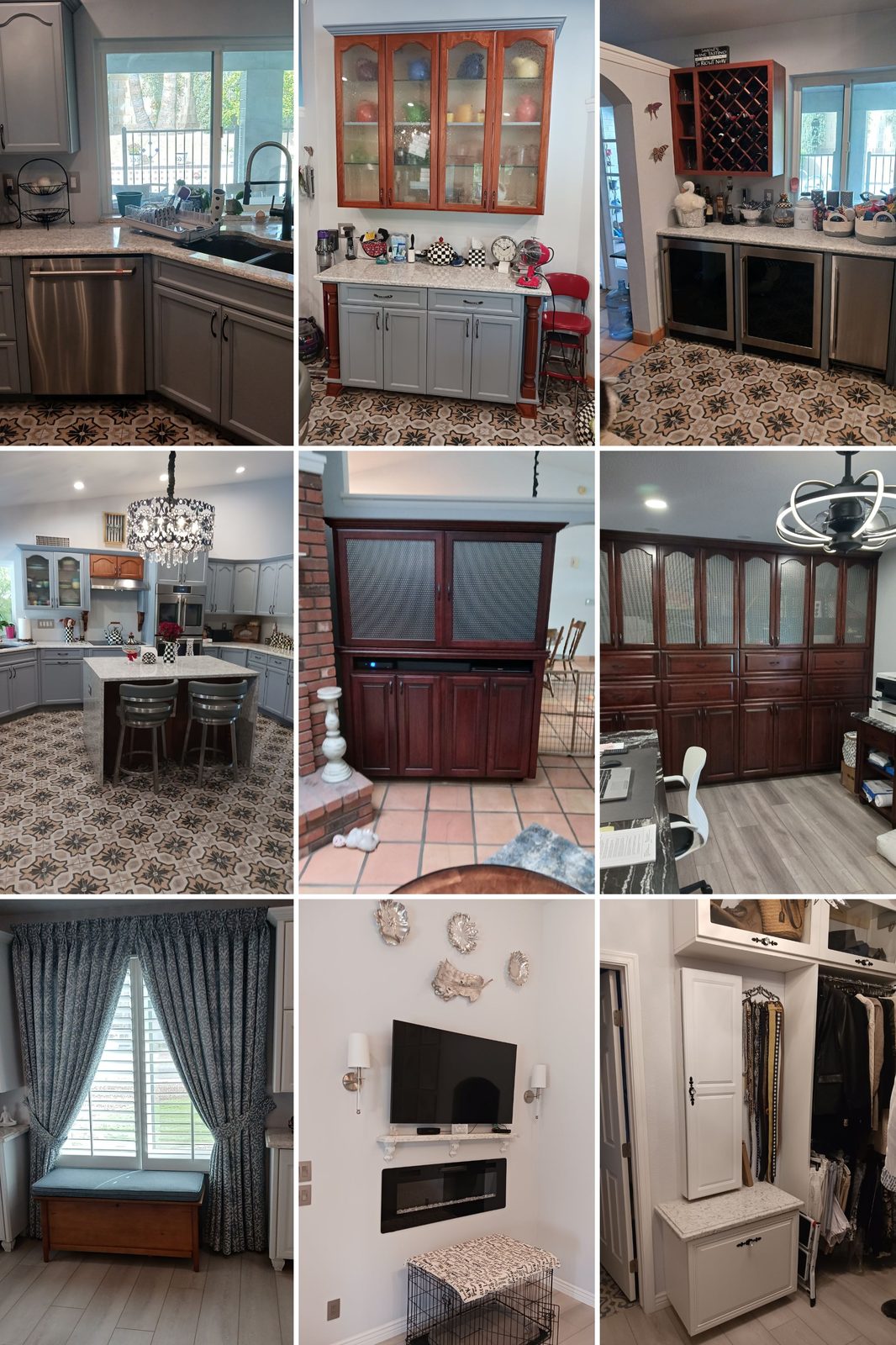Kitchen and cabinetry remodel collage